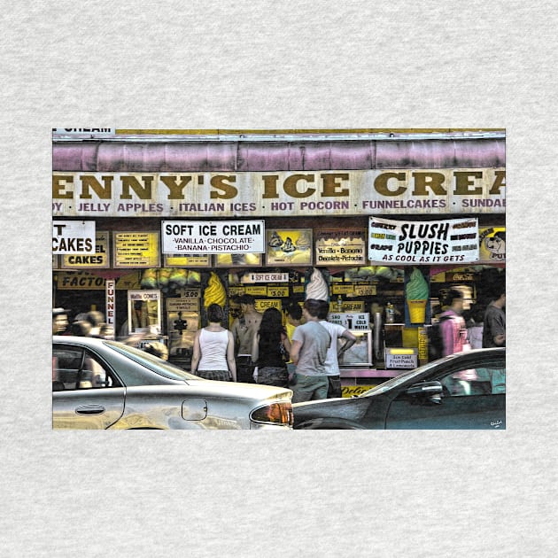 Denny's Ice Cream Shop on Surf Avenue at Coney Island by Chris Lord